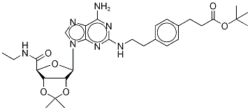 4-[2-[[6-Amino-9-[N-ethyl-2,3-O-(1-methylethylidene)--D-ribofuranuronamidosyl]-9H-purin-2-yl]amino]ethyl]benzenepropanoic Acid 1,1-Dimethylethyl Ester CAS#: 120225-76-5