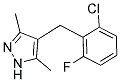 4-(2-CHLORO-6-FLUOROBENZYL)-3,5-DIMETHYL-1H-PYRAZOLE CAS#: 387352-96-7