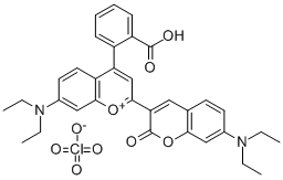 4-(2-Carboxy-phenyl)-7-diethylamino-2-(7-diethylamino-chroman-2-one-3-yl)-chromyliumperchlorate CAS#: 168206-21-1