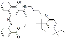 4-(2-Ethoxycarbonylphenylazo)-1-hydroxy-N-[4-(2,4-di-t-pentylphenoxy)butyl]-2-naphthamide CAS#: 30713-95-2