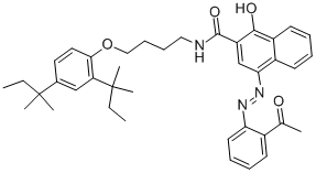4-[(2-acetylphenyl)azo]-N-[4-[2,4-bis(1,1-dimethylpropyl)phenoxy]butyl]-1-hydroxynaphthalene-2-carboxamide CAS#: 32180-77-1