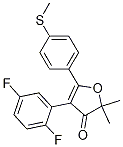 4-(2,5-difluorophenyl)-2,2-dimethyl-5-(4-(methylthio)phenyl)furan-3(2H)-one CAS#: 301693-62-9
