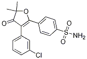 4-(3-(3-chlorophenyl)-5,5-dimethyl-4-oxo-4,5-dihydrofuran-2-yl)benzenesulfonamide CAS#: 301692-70-6