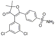4-(3-(3,5-dichlorophenyl)-5,5-dimethyl-4-oxo-4,5-dihydrofuran-2-yl)benzenesulfonamide CAS#: 301693-16-3