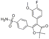 4-(3-(4-fluoro-3-methoxyphenyl)-5,5-dimethyl-4-oxo-4,5-dihydrofuran-2-yl)benzenesulfonamide CAS#: 301693-22-1