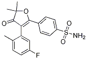 4-(3-(5-fluoro-2-methylphenyl)-5,5-dimethyl-4-oxo-4,5-dihydrofuran-2-yl)benzenesulfonamide CAS#: 301693-36-7