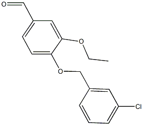 4-[(3-CHLOROBENZYL)OXY]-3-ETHOXYBENZALDEHYDE CAS#: 384857-22-1