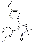 4-(3-chlorophenyl)-2,2-dimethyl-5-(4-(methylthio)phenyl)furan-3(2H)-one CAS#: 301693-54-9