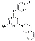 4-[3,4-DIHYDRO-2(1H)-ISOQUINOLINYL]-6-[(4-FLUOROPHENYL)SULFANYL]-2-PYRIMIDINAMINE CAS#: 339017-67-3