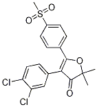 4-(3,4-dichlorophenyl)-2,2-dimethyl-5-(4-(methylsulfonyl)phenyl)furan-3(2H)-one CAS#: 301691-37-2