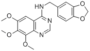 4-((3,4-(methylenedioxy)benzyl)amino)-6,7,8-trimethoxyquinazoline CAS#: 150450-00-3