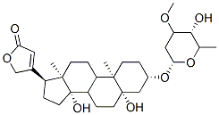 4-[(3S,5S,10R,13R,14S,17S)-5,14-dihydroxy-3-[(2S,5R)-5-hydroxy-4-methoxy-6-methyl-oxan-2-yl]oxy-10,13-dimethyl-2,3,4,6,7,8,9,11,12,15,16,17-dodecahydro-1H-cyclopenta[a]phenanthren-17-yl]-5H-furan-2-one CAS#: 32476-67-8