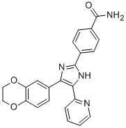 4-(4-(2,3-DIHYDROBENZO[1,4]DIOXIN-6-YL)-5-PYRIDIN-2-YL-1H-IMIDAZOL-2-YL)BENZAMIDE CAS#: 301836-43-1
