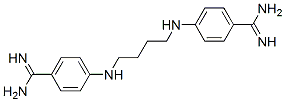 4-[4-[(4-carbamimidoylphenyl)amino]butylamino]benzenecarboximidamide CAS#: 125880-82-2