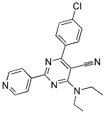 4-(4-CHLOROPHENYL)-6-(DIETHYLAMINO)-2-(4-PYRIDINYL)-5-PYRIMIDINECARBONITRILE CAS#: 320418-26-6