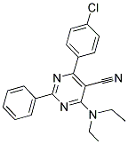 4-(4-CHLOROPHENYL)-6-(DIETHYLAMINO)-2-PHENYL-5-PYRIMIDINECARBONITRILE CAS#: 320418-02-8