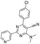 4-(4-CHLOROPHENYL)-6-(DIMETHYLAMINO)-2-(3-PYRIDINYL)-5-PYRIMIDINECARBONITRILE CAS#: 320417-53-6