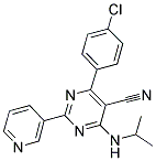4-(4-CHLOROPHENYL)-6-(ISOPROPYLAMINO)-2-(3-PYRIDINYL)-5-PYRIMIDINECARBONITRILE CAS#: 320417-88-7