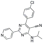 4-(4-CHLOROPHENYL)-6-(ISOPROPYLAMINO)-2-(4-PYRIDINYL)-5-PYRIMIDINECARBONITRILE CAS#: 320417-99-0