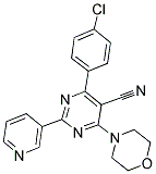 4-(4-CHLOROPHENYL)-6-MORPHOLINO-2-(3-PYRIDINYL)-5-PYRIMIDINECARBONITRILE CAS#: 320417-68-3