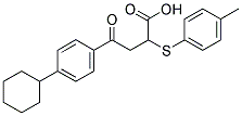 4-(4-CYCLOHEXYLPHENYL)-2-[(4-METHYLPHENYL)SULFANYL]-4-OXOBUTANOIC ACID CAS#: 301193-74-8