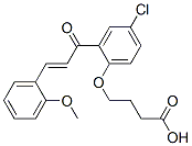 4-[4-Chloro-2-[3-(o-methoxyphenyl)propenoyl]phenoxy]butyric acid CAS#: 31574-38-6