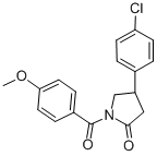 4-(4-Chlorophenyl)-1-(4-methoxybenzoyl)-2-pyrrolidinone CAS#: 137427-79-3