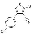 4-(4-Chlorophenyl)-2-(methylthio)-3-thiophenecarbonitrile CAS#: 116526-42-2