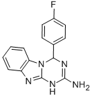 4-(4-FLUOROPHENYL)-1,4-DIHYDRO[1,3,5]TRIAZINO[1,2-A][1,3]BENZIMIDAZOL-2-AMINE CAS#: 305852-99-7