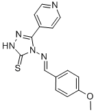 4-[(4-METHOXYPHENYL)METHYLIDENEAMINO]-5-PYRIDIN-4-YL-2H-1,2,4-TRIAZOLE-3(4H)-THIONE CAS#: 133846-98-7