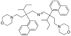 4-[4-Methyl-3-[N-[3-methyl-2-(2-morpholinoethyl)-2-(1-naphtyl)pentyl]formimidoyl]-3-(1-naphtyl)hexyl]morpholine CAS#: 33310-69-9