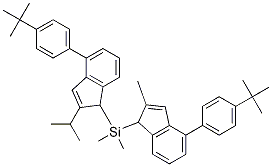 [4-[4-(tert-Butyl)phenyl]-2-isopropyl-1H-inden-1-yl][4-[4-(tert-butyl)phenyl]-2-methyl-1H-inden-1-yl]dimethylsilane CAS#: 348168-05-8