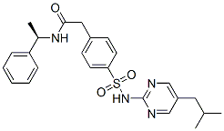 4-[[[5-(2-Methylpropyl)-2-pyrimidinyl]amino]sulfonyl]-N-[(R)-1-phenylethyl]benzeneacetamide CAS#: 35253-09-9
