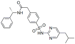 4-[[[5-(2-Methylpropyl)-2-pyrimidinyl]amino]sulfonyl]-N-[(S)-1-phenylethyl]benzeneacetamide CAS#: 35253-08-8