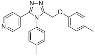 4-(5-((4-Methylphenoxy)methyl)-4-(4-methylphenyl)-4H-1,2,4-triazol-3-y l)pyridine CAS#: 141079-05-2