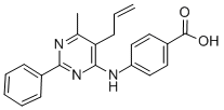 4-[(5-Allyl-6-methyl-2-phenyl-4-pyrimidinyl)amino]benzoic acid CAS#: 300837-31-4