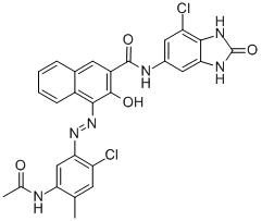 4-[[5-(acetylamino)-2-chloro-4-methylphenyl]azo]-N-(7-chloro-2,3-dihydro-2-oxo-1H-benzimidazol-5-yl)-3-hydroxynaphthalene-2-carboxamide CAS#: 35342-20-2