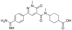 4-[[6-(4-carbamimidoylphenyl)-2-methyl-3-oxo-pyridazine-4-carbonyl]-me thyl-amino]cyclohexane-1-carboxylic acid CAS#: 150594-88-0