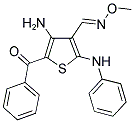 4-AMINO-2-ANILINO-5-BENZOYL-3-THIOPHENECARBALDEHYDE O-METHYLOXIME CAS#: 306977-39-9