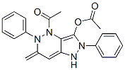 4-Acetyl-2,4,5,6-tetrahydro-6-methylene-2,5-diphenyl-1H-pyrazolo[4,3-c]pyridazin-3-ol acetate CAS#: 35426-81-4
