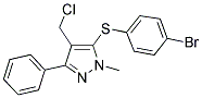 4-BROMOPHENYL 4-(CHLOROMETHYL)-1-METHYL-3-PHENYL-1H-PYRAZOL-5-YL SULFIDE CAS#: 318959-24-9