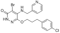 4-Bromo-6-[3-(4-chlorophenyl)propoxy]-5-(pyridin-3-ylmethylamino)pyridazin-3(2H)-one hydrochloride (free base) CAS#: 139145-27-0