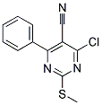 4-CHLORO-2-(METHYLSULFANYL)-6-PHENYL-5-PYRIMIDINECARBONITRILE CAS#: 124598-28-3