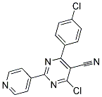 4-CHLORO-6-(4-CHLOROPHENYL)-2-(4-PYRIDINYL)-5-PYRIMIDINECARBONITRILE CAS#: 320417-67-2