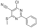 4-CHLORO-6-(METHYLSULFANYL)-2-PHENYL-5-PYRIMIDINECARBONITRILE CAS#: 118996-61-5