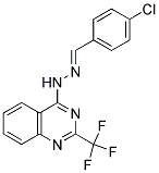 4-CHLOROBENZENECARBALDEHYDE N-[2-(TRIFLUOROMETHYL)-4-QUINAZOLINYL]HYDRAZONE CAS#: 303148-68-7