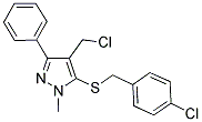 4-CHLOROBENZYL 4-(CHLOROMETHYL)-1-METHYL-3-PHENYL-1H-PYRAZOL-5-YL SULFIDE CAS#: 318959-23-8