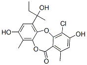 4-Chloro-3,8-dihydroxy-6-(1-hydroxy-1-methylpropyl)-1,9-dimethyl-11H-dibenzo[b,e][1,4]dioxepin-11-one CAS#: 34444-29-6