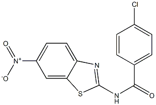 4-Chloro-N-(6-nitrobenzo[d]thiazol-2-yl)benzaMide CAS#: 321943-75-3