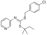 (4-Chlorophenyl)methyl 1,1-dimethylpropyl-3-pyridinylcarbonimidodithioate CAS#: 34763-25-2
